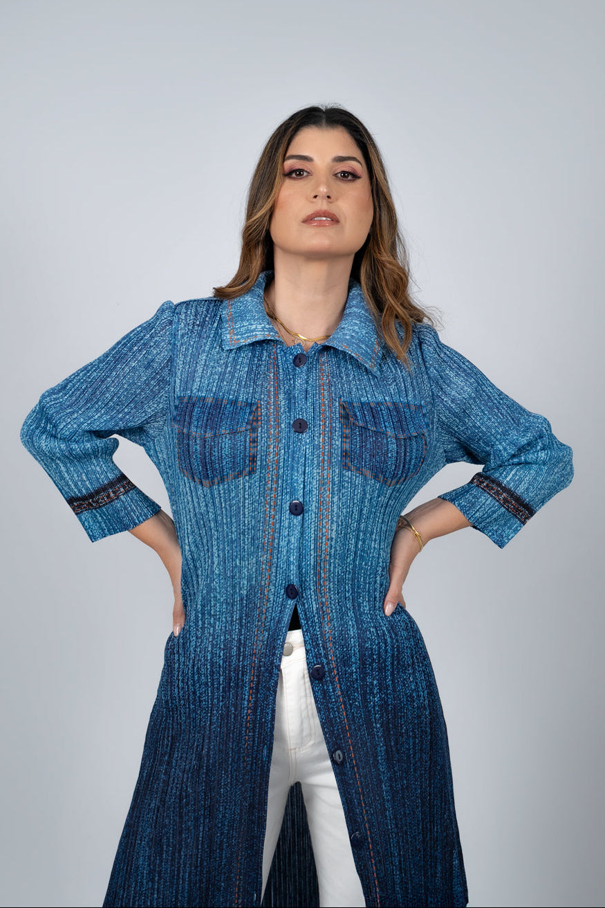 BLUSA LARGA VIDA - AZUL - Gallery 1