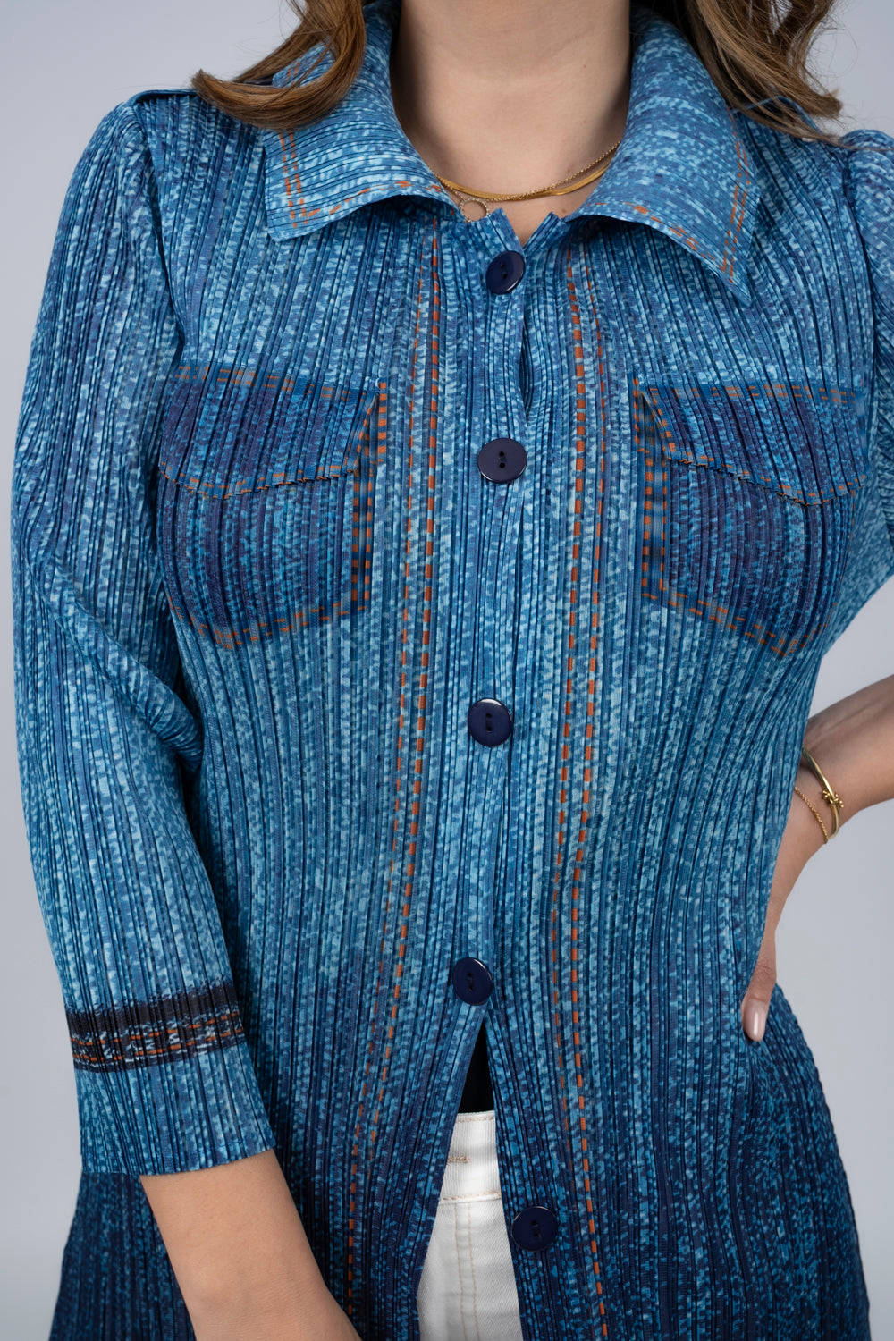 BLUSA LARGA VIDA - AZUL - Gallery 4