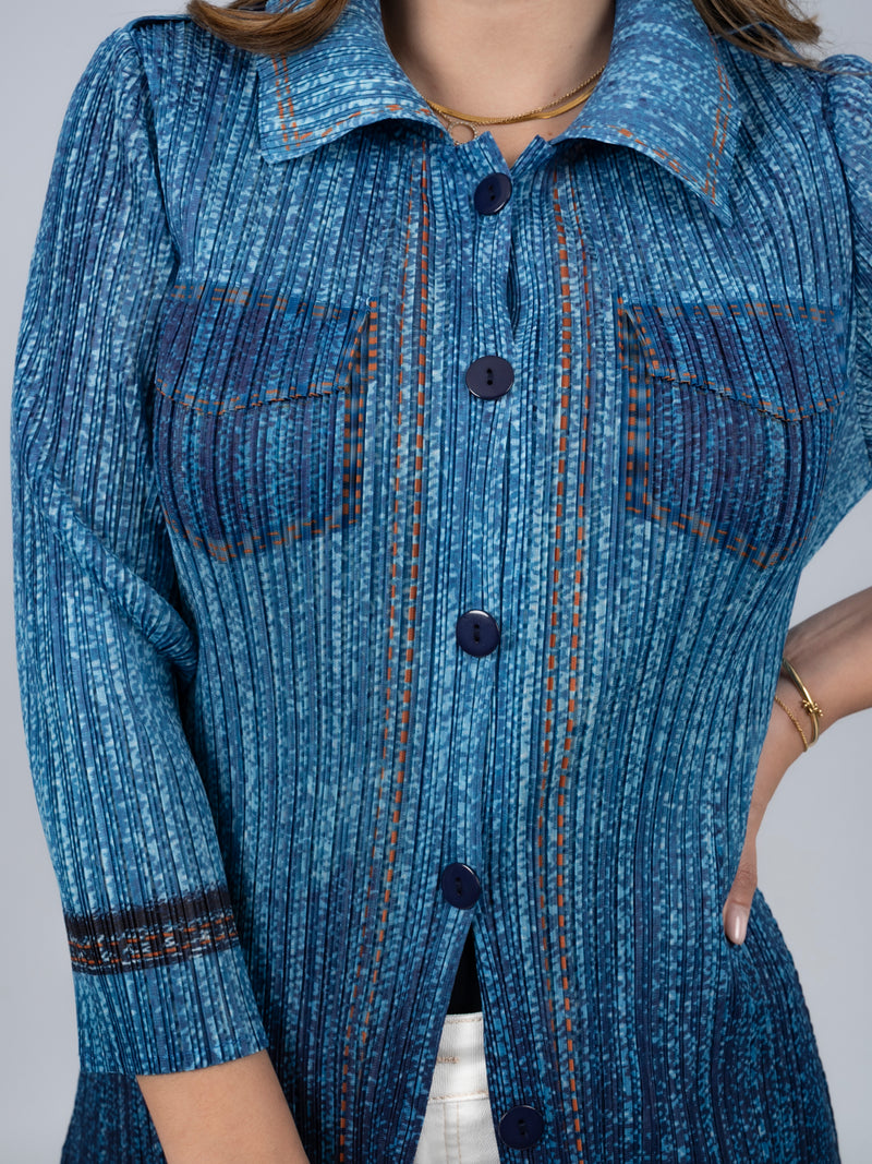 BLUSA LARGA VIDA - AZUL - Image 4
